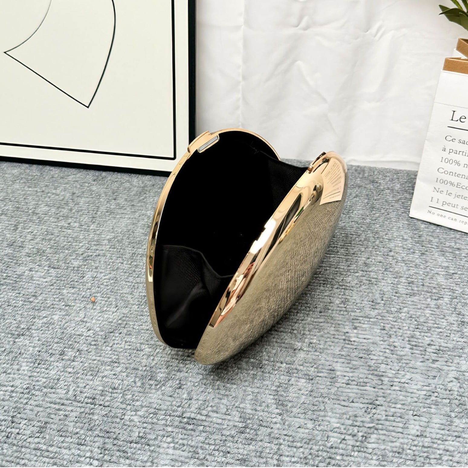 Acrylic Metallic Goose Clutch